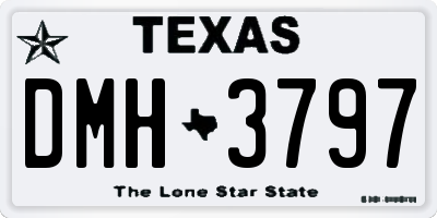TX license plate DMH3797