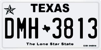 TX license plate DMH3813