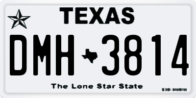 TX license plate DMH3814