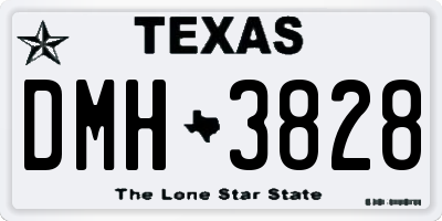 TX license plate DMH3828