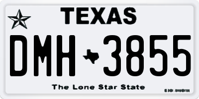 TX license plate DMH3855