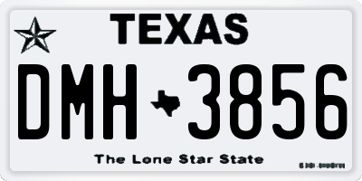 TX license plate DMH3856