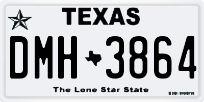 TX license plate DMH3864