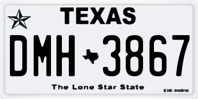 TX license plate DMH3867