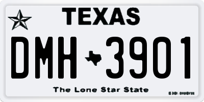 TX license plate DMH3901