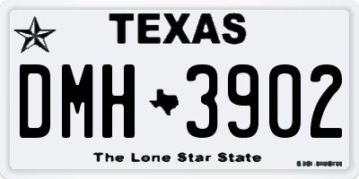 TX license plate DMH3902