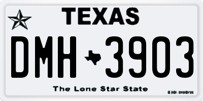 TX license plate DMH3903