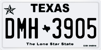 TX license plate DMH3905