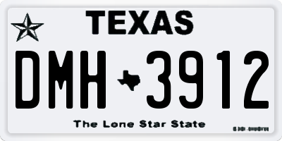 TX license plate DMH3912