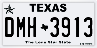 TX license plate DMH3913