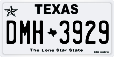 TX license plate DMH3929