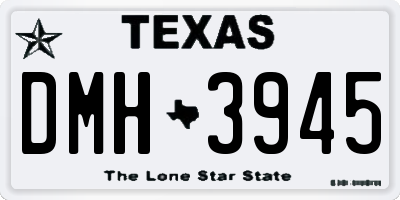 TX license plate DMH3945