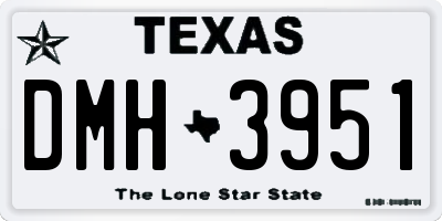 TX license plate DMH3951