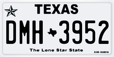 TX license plate DMH3952