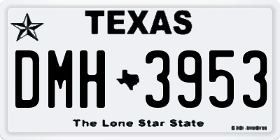 TX license plate DMH3953