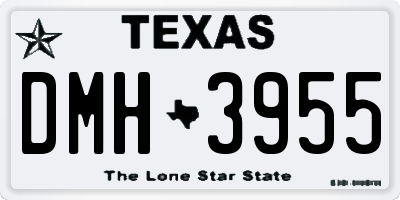 TX license plate DMH3955