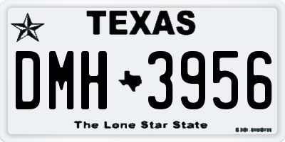 TX license plate DMH3956