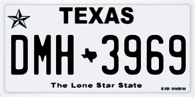 TX license plate DMH3969