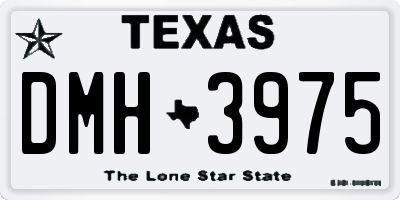 TX license plate DMH3975