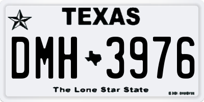 TX license plate DMH3976