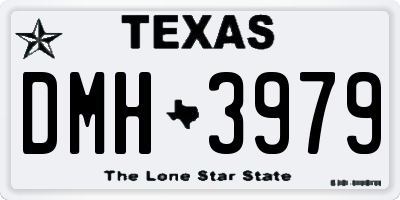 TX license plate DMH3979