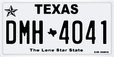 TX license plate DMH4041