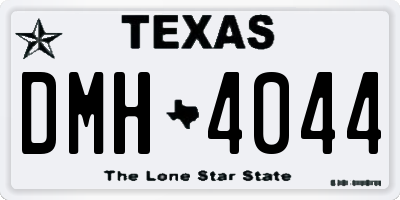 TX license plate DMH4044