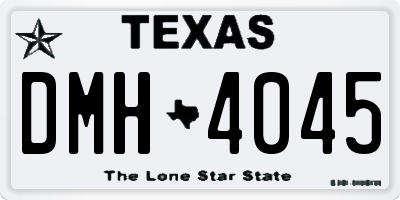 TX license plate DMH4045