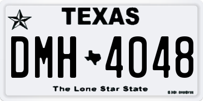 TX license plate DMH4048
