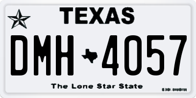 TX license plate DMH4057