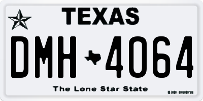 TX license plate DMH4064