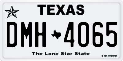 TX license plate DMH4065
