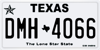 TX license plate DMH4066