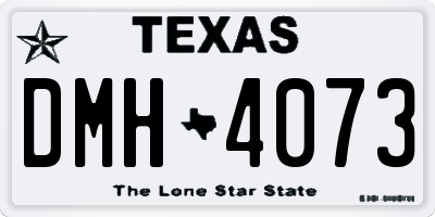 TX license plate DMH4073