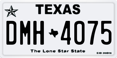 TX license plate DMH4075