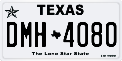 TX license plate DMH4080