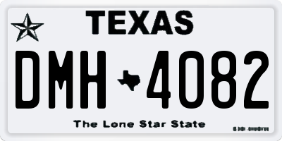 TX license plate DMH4082