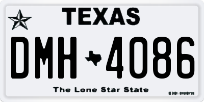 TX license plate DMH4086