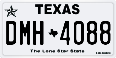 TX license plate DMH4088