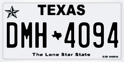 TX license plate DMH4094