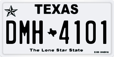 TX license plate DMH4101