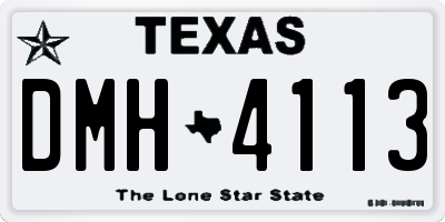 TX license plate DMH4113