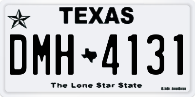 TX license plate DMH4131