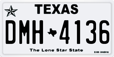 TX license plate DMH4136