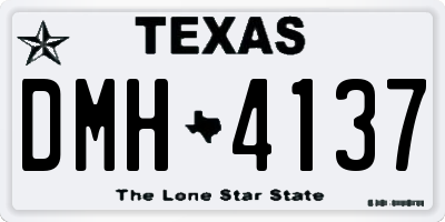 TX license plate DMH4137