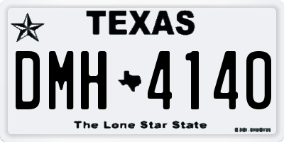 TX license plate DMH4140