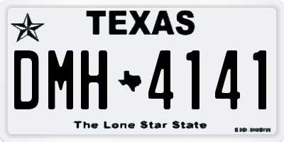 TX license plate DMH4141