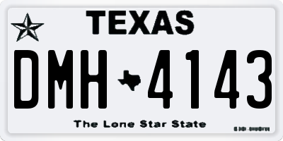 TX license plate DMH4143