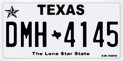 TX license plate DMH4145
