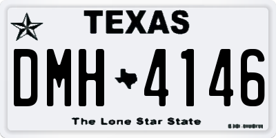 TX license plate DMH4146